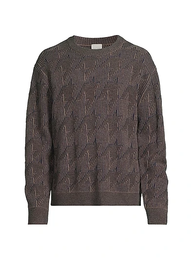 Tribute to Photography Houndstooth Merino Wool Sweater
