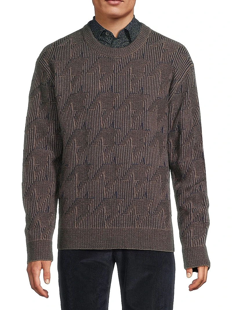 Tribute to Photography Houndstooth Merino Wool Sweater