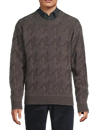 Tribute to Photography Houndstooth Merino Wool Sweater