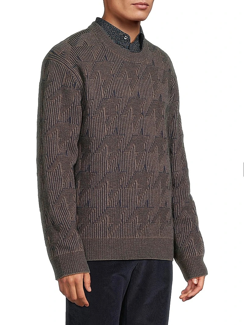Tribute to Photography Houndstooth Merino Wool Sweater