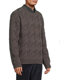 Tribute to Photography Houndstooth Merino Wool Sweater