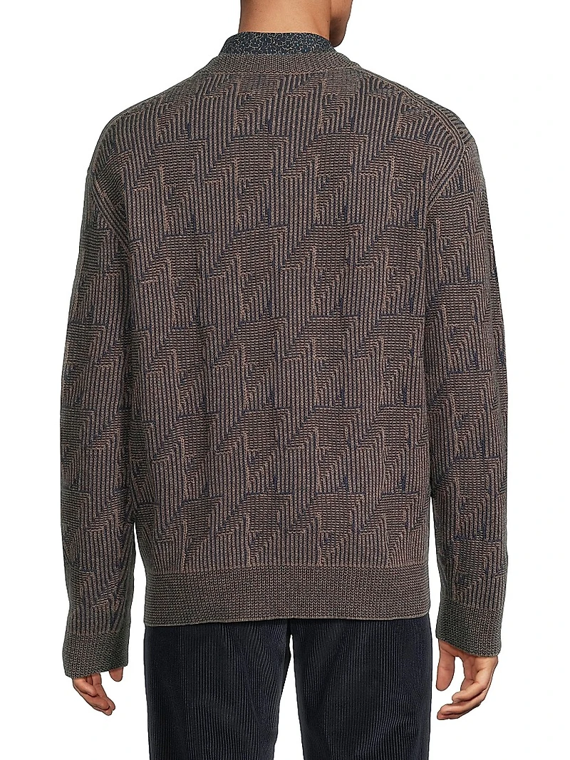 Tribute to Photography Houndstooth Merino Wool Sweater