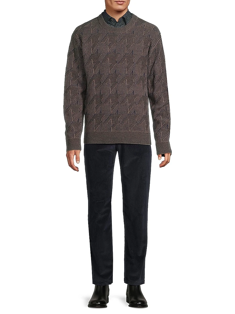 Tribute to Photography Houndstooth Merino Wool Sweater
