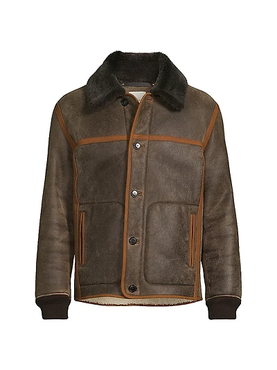 Casual Fit Shearling Jacket