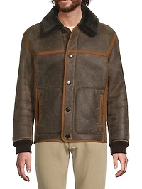 Casual Fit Shearling Jacket