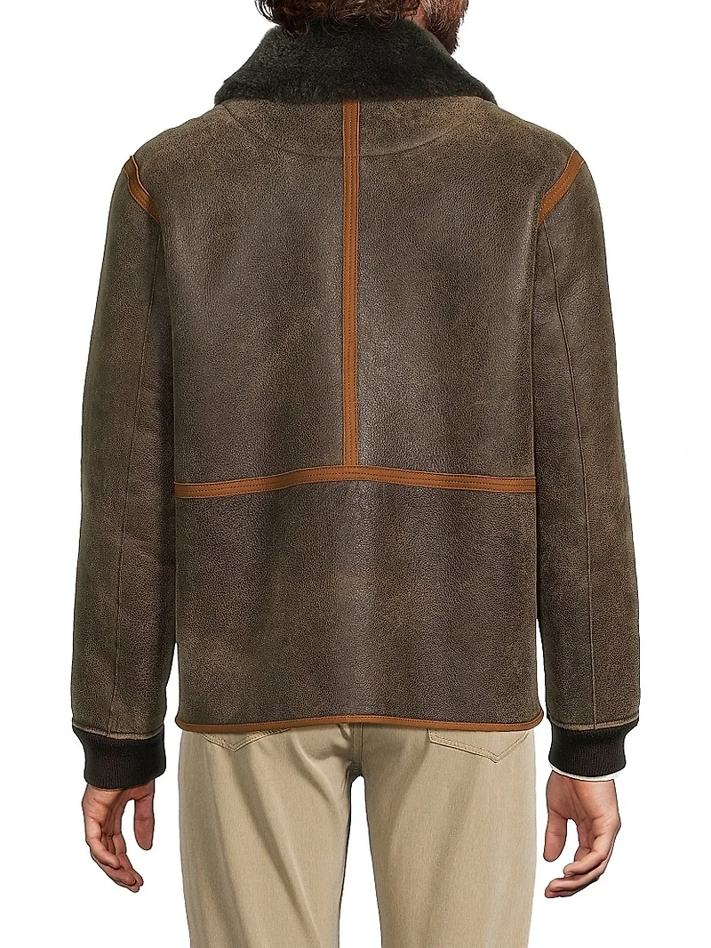 Casual Fit Shearling Jacket