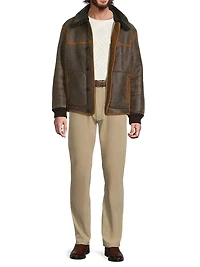 Casual Fit Shearling Jacket