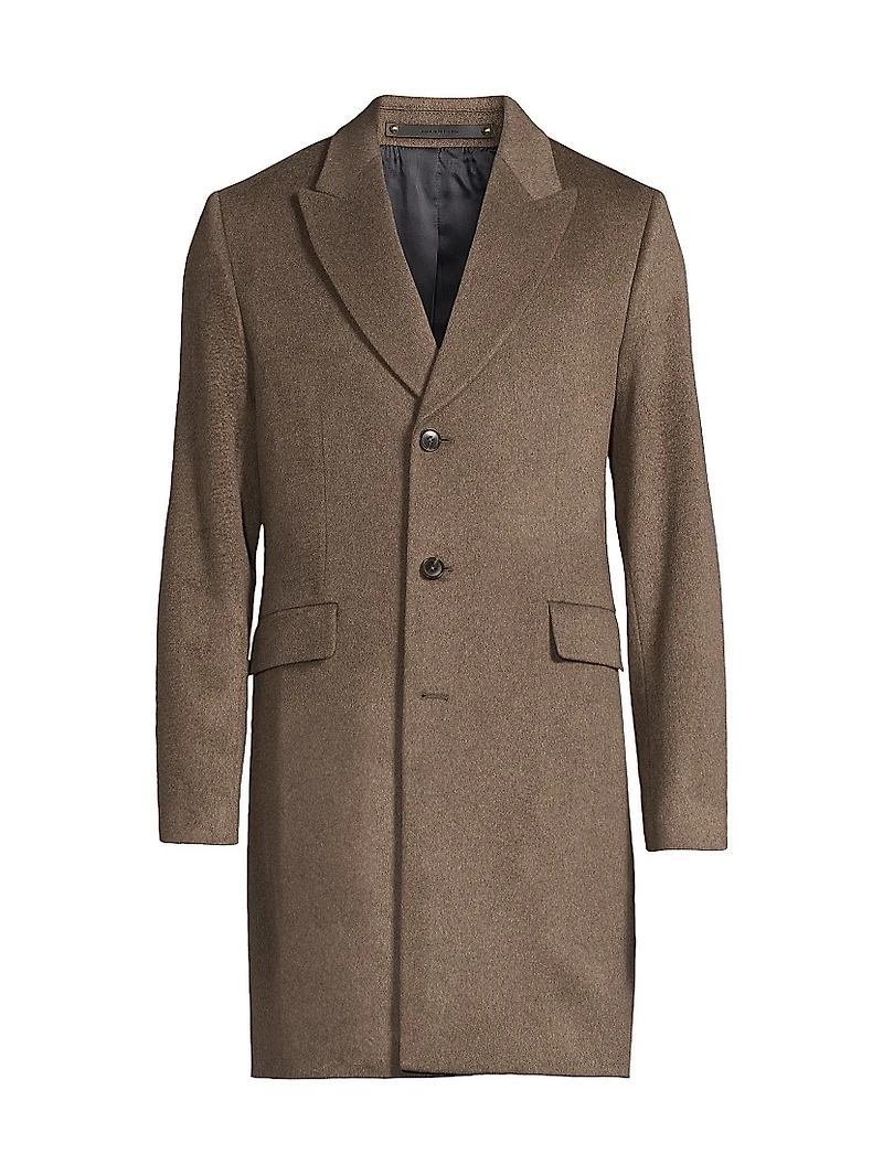 Wool-Cashmere Single-Breasted Overcoat