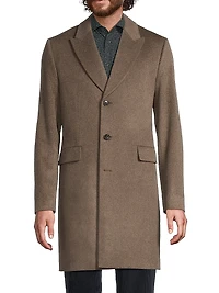 Wool-Cashmere Single-Breasted Overcoat