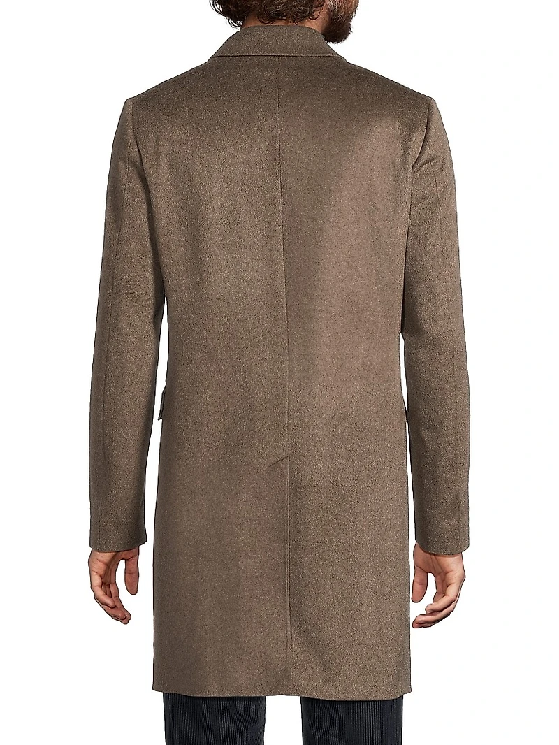Wool-Cashmere Single-Breasted Overcoat
