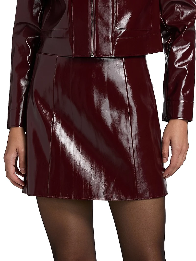Knox Faux Leather Miniskirt
