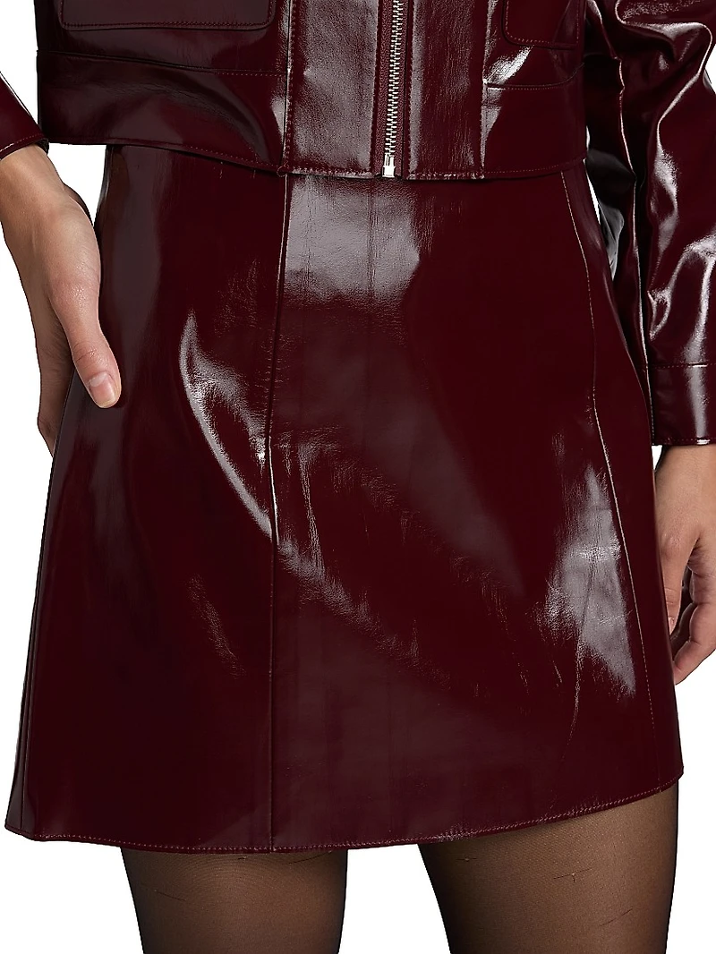 Knox Faux Leather Miniskirt