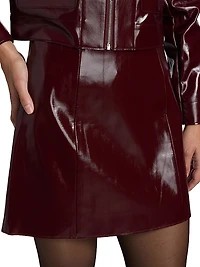 Knox Faux Leather Miniskirt