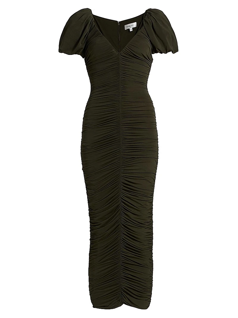 Lupine Ruched Body-Con Maxi Dress