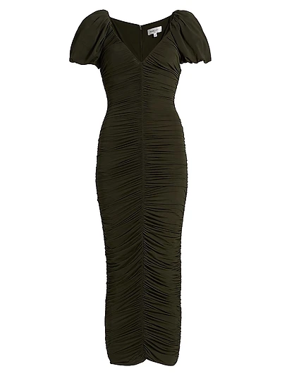 Lupine Ruched Body-Con Maxi Dress