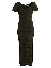 Lupine Ruched Body-Con Maxi Dress