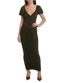 Lupine Ruched Body-Con Maxi Dress