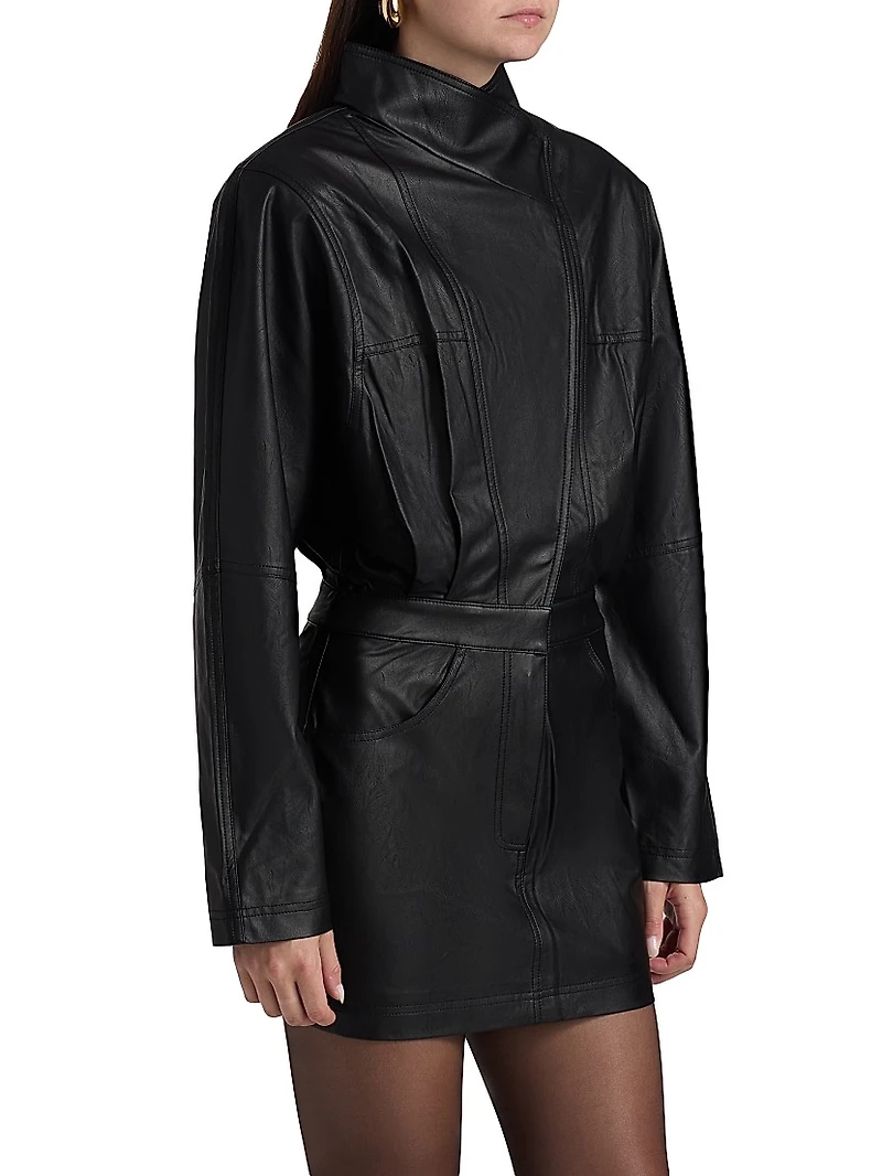 Maddix Faux-Leather Minidress