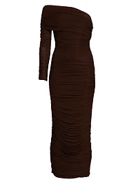 Sylvan One-Shoulder Jersey Midi-Dress