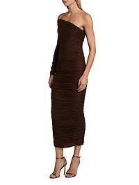 Sylvan One-Shoulder Jersey Midi-Dress