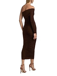 Sylvan One-Shoulder Jersey Midi-Dress