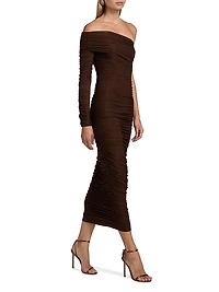 Sylvan One-Shoulder Jersey Midi-Dress