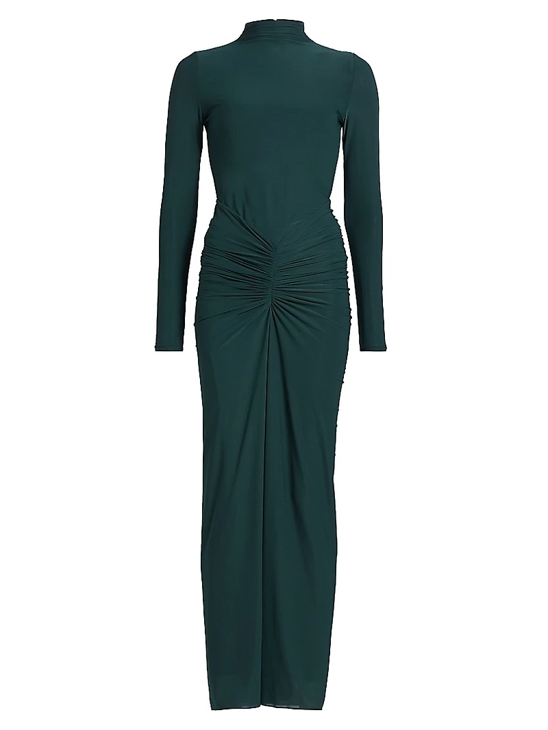 Scorpio Gathered Jersey Maxi Dress