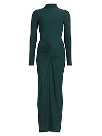 Scorpio Gathered Jersey Maxi Dress