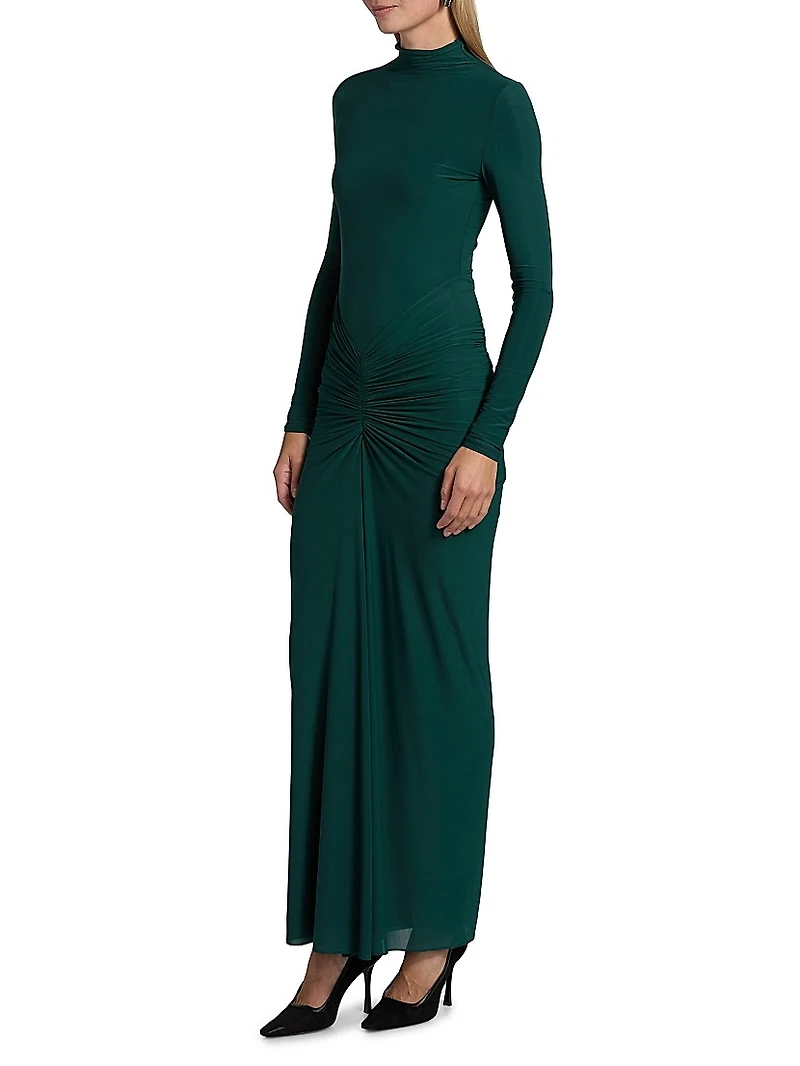 Scorpio Gathered Jersey Maxi Dress
