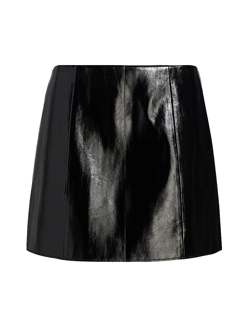 Knox Faux-Leather Miniskirt