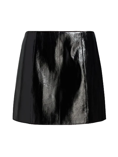 Knox Faux-Leather Miniskirt