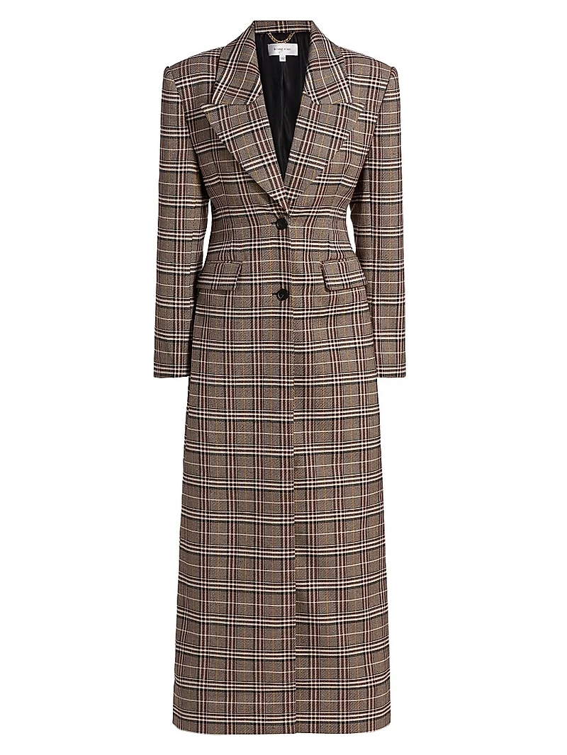 Sandrine Plaid Coat