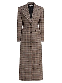 Sandrine Plaid Coat