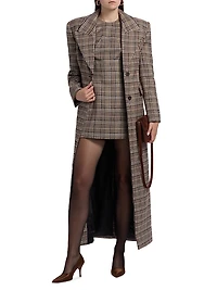 Sandrine Plaid Coat
