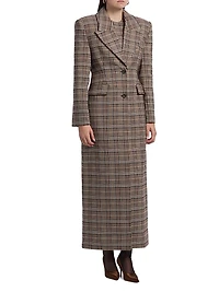Sandrine Plaid Coat