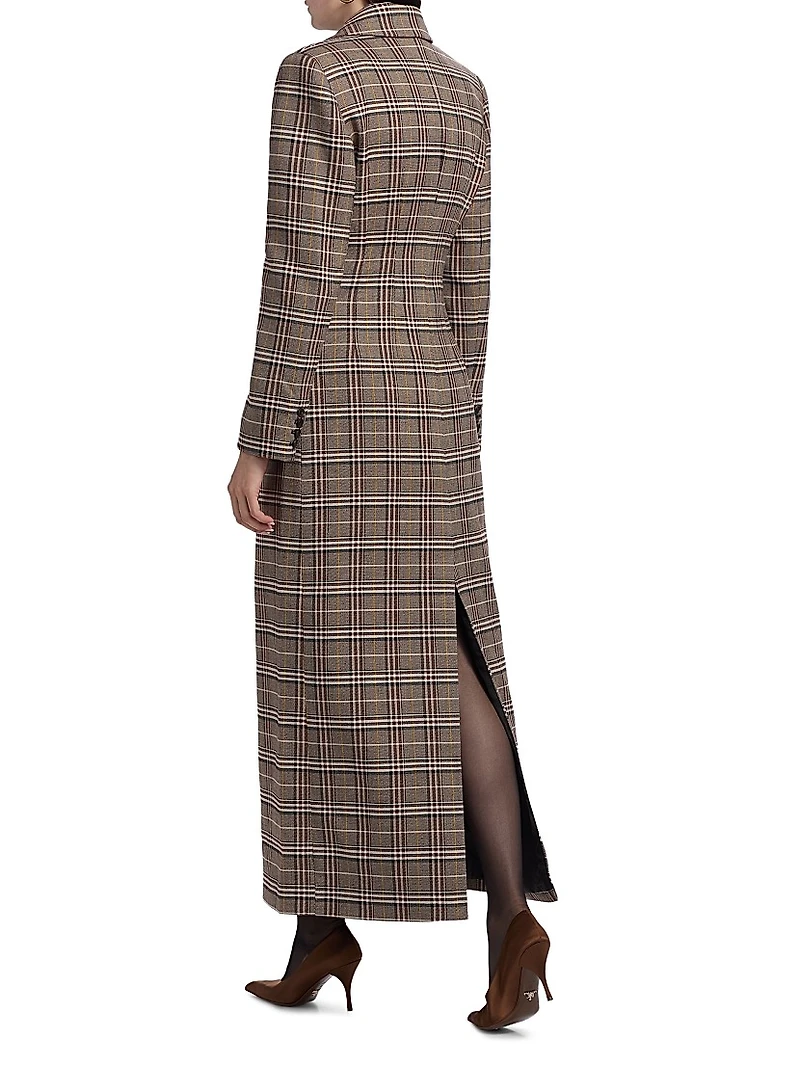 Sandrine Plaid Coat