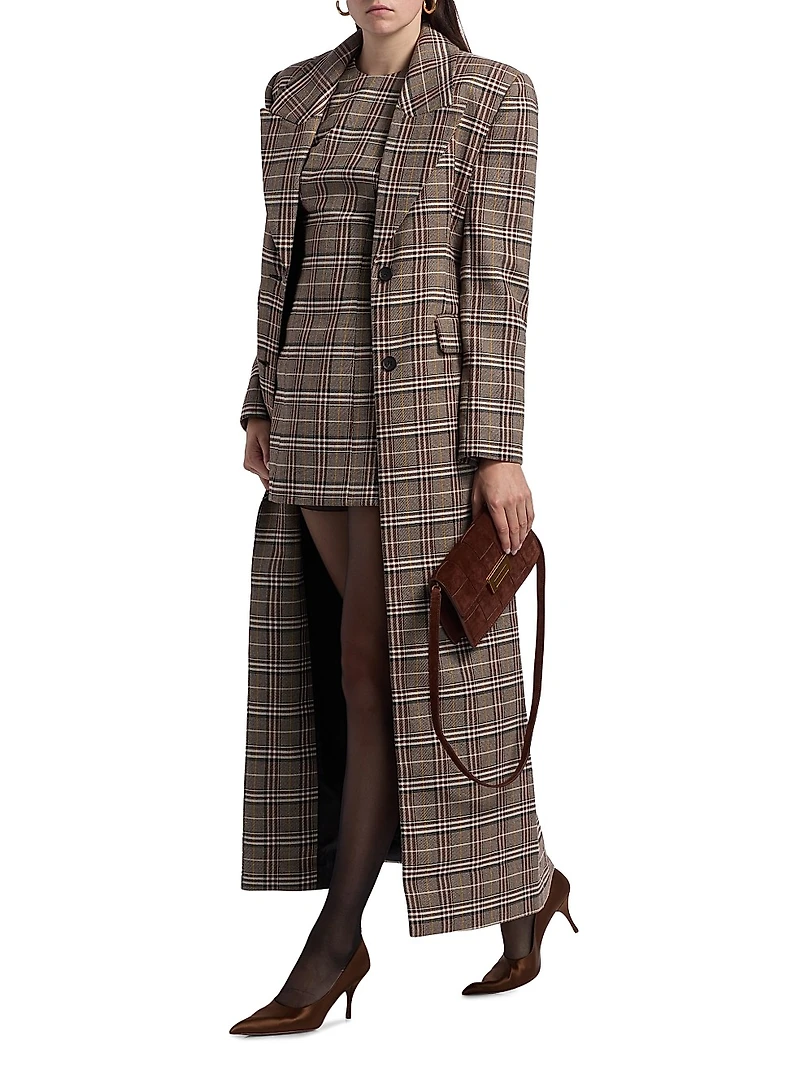 Sandrine Plaid Coat