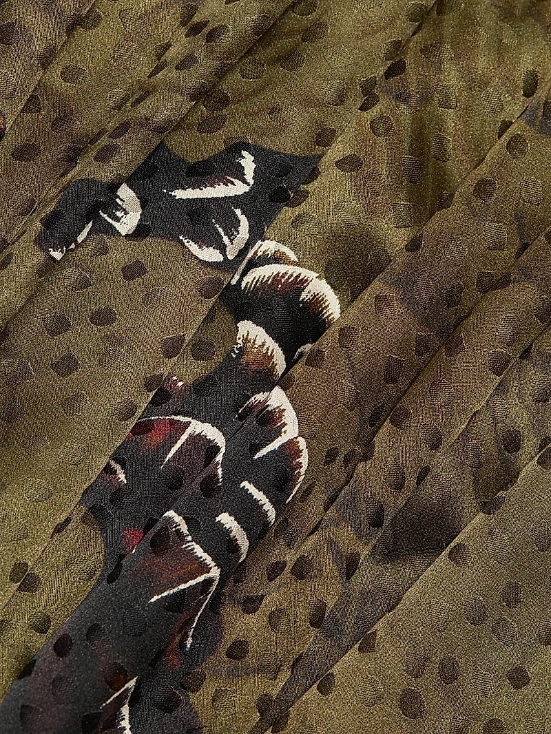 Anora Floral Silk-Blend Tieneck Maxi Dress