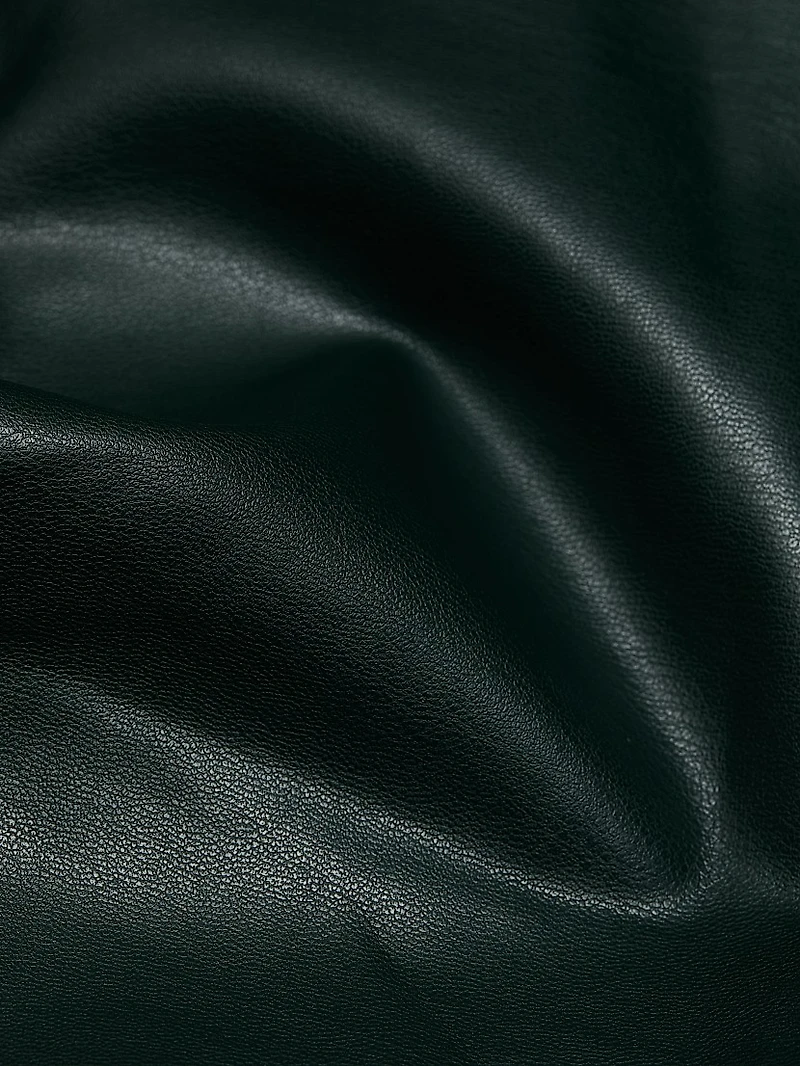 Pelle Faux-Leather One-Shoulder Knee-Length Dress
