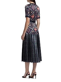 Lea Belted Floral Satin Shirtdress