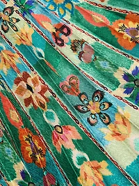 Kim Floral Pleated Midi-Skirt