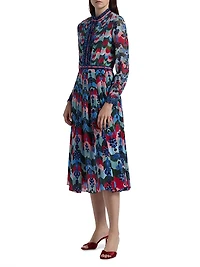 Emilia Floral Belted Midi-Dress