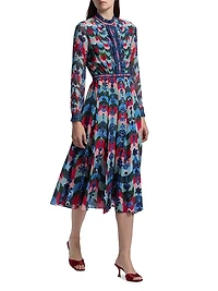 Emilia Floral Belted Midi-Dress