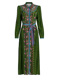 Vanessa-B Floral Midi-Shirtdress