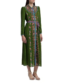 Vanessa-B Floral Midi-Shirtdress
