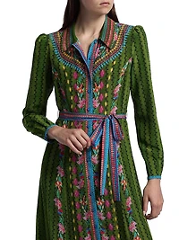 Vanessa-B Floral Midi-Shirtdress