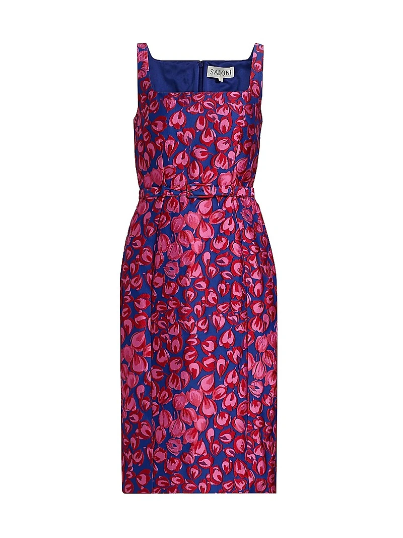 Bora Tulip Jacquard Knee-Length Dress