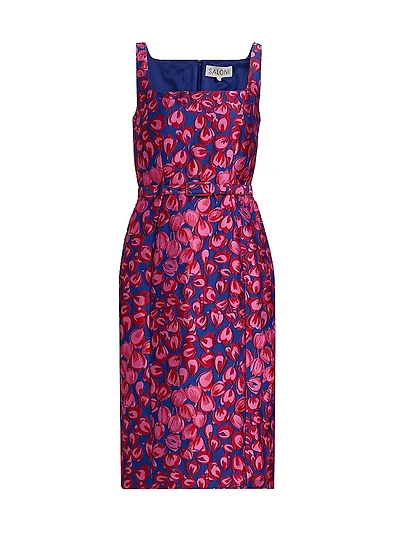 Bora Tulip Jacquard Knee-Length Dress