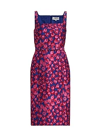 Bora Tulip Jacquard Knee-Length Dress