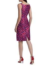 Bora Tulip Jacquard Knee-Length Dress